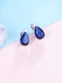 thumb Exquisite Blue Water Drop Shaped Stud Earrings 1