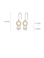 thumb 925 Sterling Silver With Gold Plated Bohemia Round Hook Earrings 2