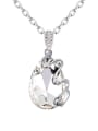 thumb Simple Water Drop austrian Crystal Alloy Necklace 1