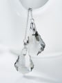 thumb Simple Water Drop shaped austrian Crystal Line Earrings 3