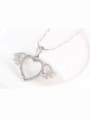 thumb Love Heart Pendant, Studded With High Quality Zircon, Platinum Plated Color, Anti allergy 1