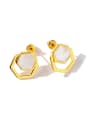 thumb Copper With Gold Plated Simplistic Geometric Drop Earrings 2