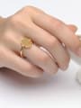 thumb S925 Silver Geometric Shaped Hollow 14k Gold Plated Ring 2
