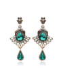 thumb Ethnic style Water Drop shaped Resin stones Alloy Drop Earrings 1