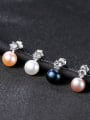thumb Sterling silver small simple natural pearl earrings 0