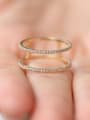 thumb Copper With Gold Plated Trendy Cubic Zirconia Band Rings 1