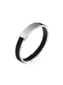 thumb Simple Titanium Artificial Leather Smooth Bracelet 0