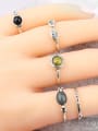 thumb Fashion Resin stones Antique Silver Plated Alloy Ring Set 1
