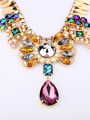 thumb Water Drops Artificial Gemstones Alloy Necklace 2