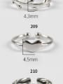 thumb Sterling silver leaf love twist joint ring tail ring 5