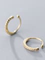 thumb 925 Sterling Silver With 18k Gold Plated Delicate Round Ear clip 0