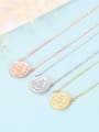 thumb 925 Sterling Silver With Glossy Simplistic Monogram Round Necklaces 3