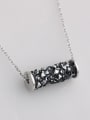 thumb 925 Sterling Silver With Rhinestone Personality Cylinder Necklaces 1