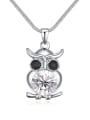 thumb Personalized Owl Pendant Cubic austrian Crystals Alloy Necklace 3