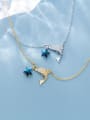 thumb 925 Sterling Silver With Cubic Zirconia Cute Dolphin Stars Necklaces 2