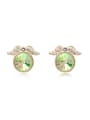 thumb Simple Cubic austrian Crystal Alloy Stud Earrings 3