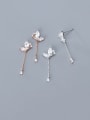 thumb 925 Sterling Silver With Cubic Zirconia Personality Water Drop Drop Earrings 0