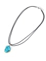 thumb Natural Blue Stone Double Rope Necklace 3