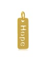 thumb Stainless Steel With Gold Plated Classic Square With Hope Word Charms 0
