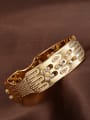 thumb Luxurious Gold Plated Cubic Zirconias Copper Band Bracelet 2