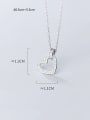 thumb 925 Sterling Silver With Platinum Plated Simplistic Hollow Heart Necklaces 1