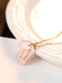 thumb 925 Sterling Silver With Rose Gold Plated Simplistic Square Necklaces 2