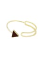 thumb Simple Black Triangle  Natural Crystal Opening Bangle 0