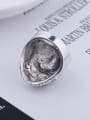 thumb Punk style Antique Silver Plated Orangutan Alloy Ring 2