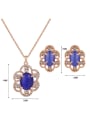 thumb Alloy Imitation-gold Plated Fashion Artificial Stones Flower shaped Two Pieces Jewelry Set 3
