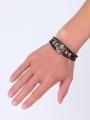thumb Personality Skull Shaped Stainless Steel Alloy Bracelet 1