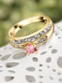 thumb Pink 18K Gold Plated Geometric Ring 1