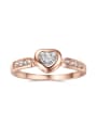 thumb Heart-shape Zircons Classical Women Ring 0