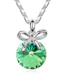 thumb Simple Little Bowknot Cubic austrian Crystal Alloy Necklace 3