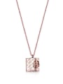 thumb The Titanium Steel Rose Gold Cuckoo Flowers Perfume Bottle Necklace 0