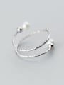 thumb Elegant Multi-layer Design Artificial Pearl Silver Ring 1