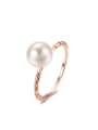 thumb Imitation Pearl Simple Style Fashion Ring 0