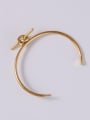 thumb Titanium With Gold Plated Personality Tie a knot  Free Size Bangles 0
