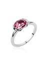 thumb Simple Oval austrian Crystal Alloy Ring 0