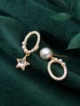 thumb 925 Sterling Silver With Gold Plated Personality Star Drop Earrings 3