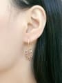 thumb Copper With Cubic Zirconia Delicate Geometric Cluster Earrings 1