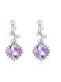 thumb Fashion austrian Crystals Flower Alloy Stud Earrings 1