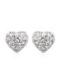 thumb Heart shaped Austria Crystals Stud Earrings 2