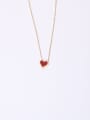 thumb Titanium With Gold Plated Simplistic Heart Necklaces 3