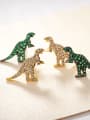thumb Micro-inlaid zircon dinosaur earrings 0