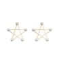 thumb Alloy With Artificial Pearl  Simplistic Star Stud Earrings 1