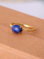 thumb Exquisite Blue Oval Shaped Women Ring 0