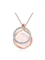 thumb Double Color Design Round Shaped Opal Necklace 0