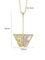thumb Copper With Gold Plated Simplistic Hollow Geometric Necklaces 3