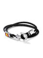 thumb Retro style Woven Artificial Leather Multi-band Bracelet 0