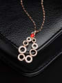 thumb Exquisite Rose Gold Plated Rhinestones Necklace 1